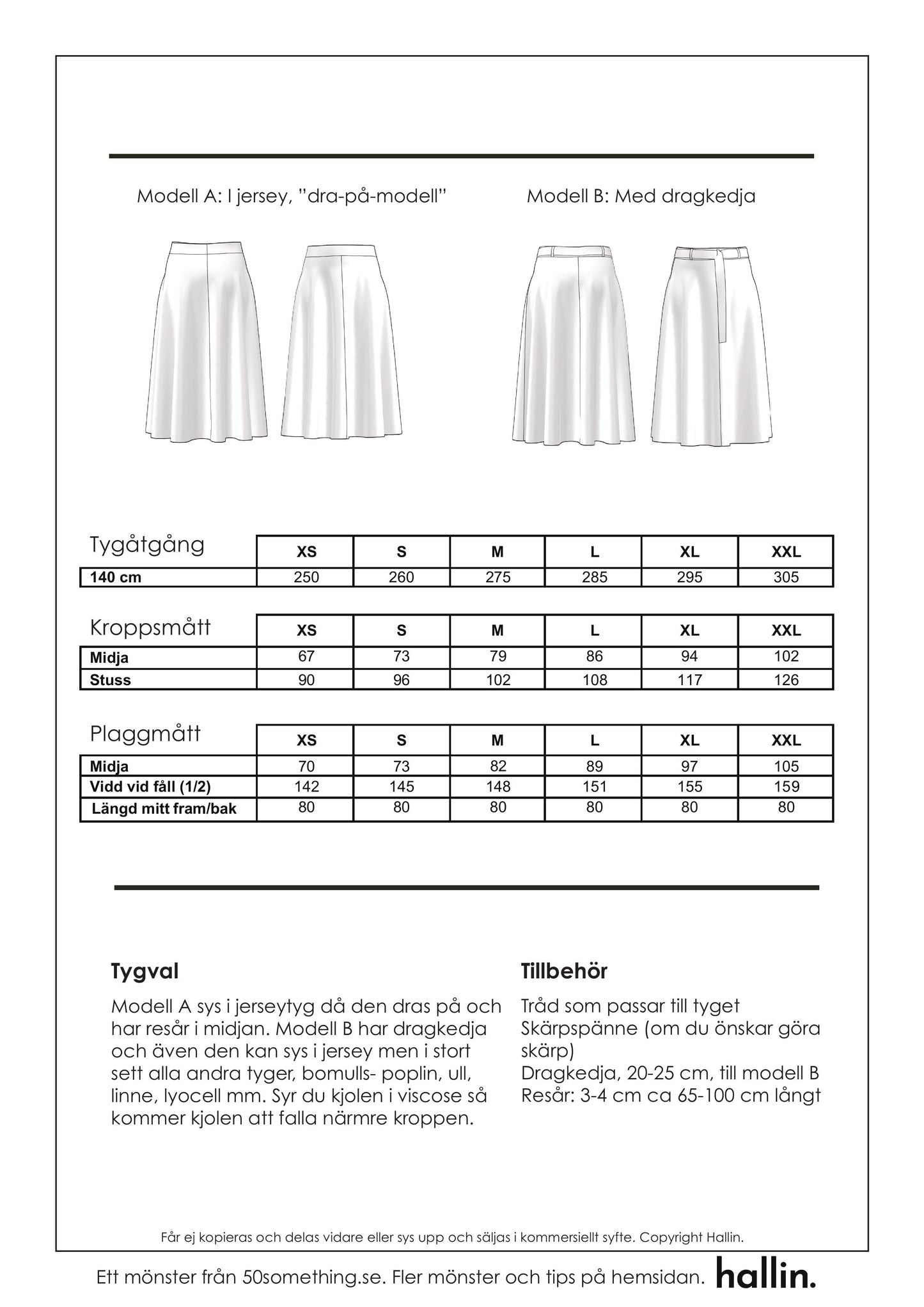 Symönster Kjol Emilia