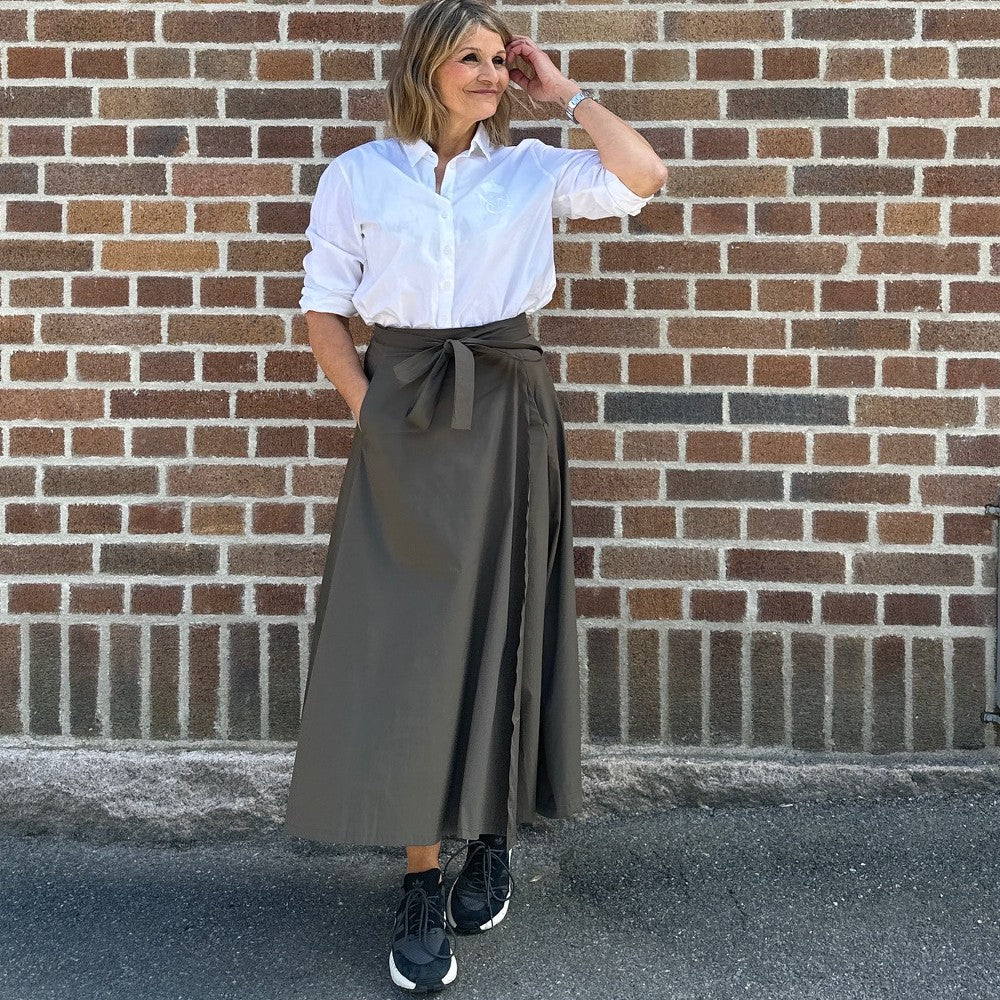Omlottkjol Ingegerd Grå-Grön