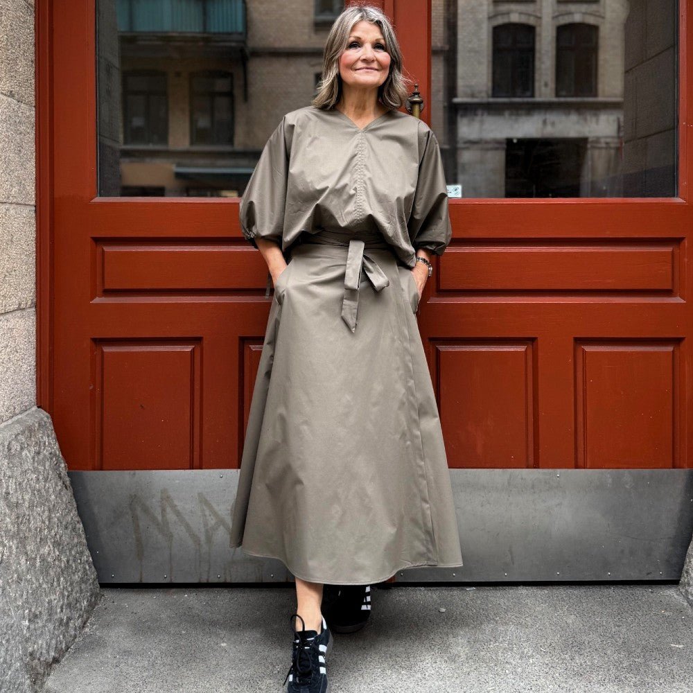 Blus Signe ljust Khakigrön