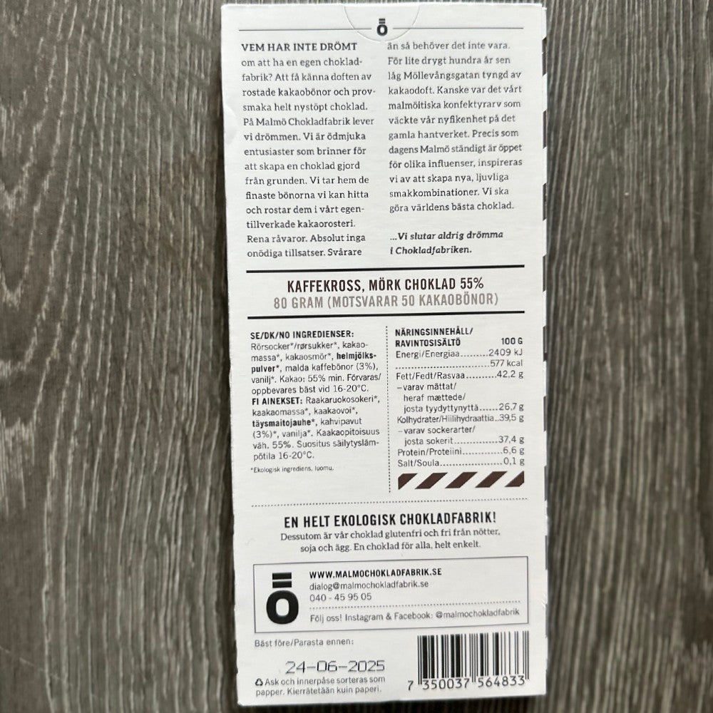 Malmö Chokladfabrik Kaffekross