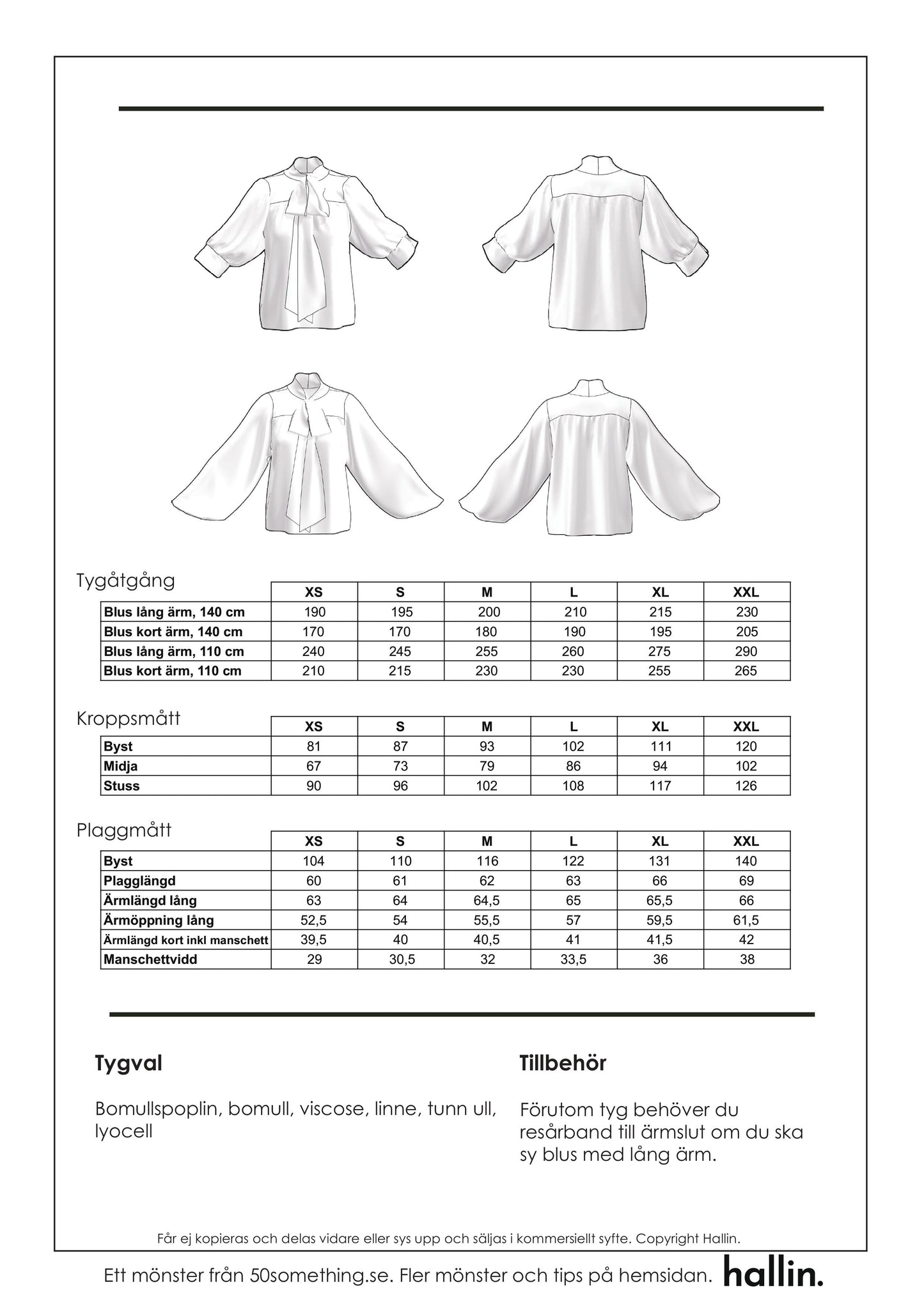Tie blouse Birgitta