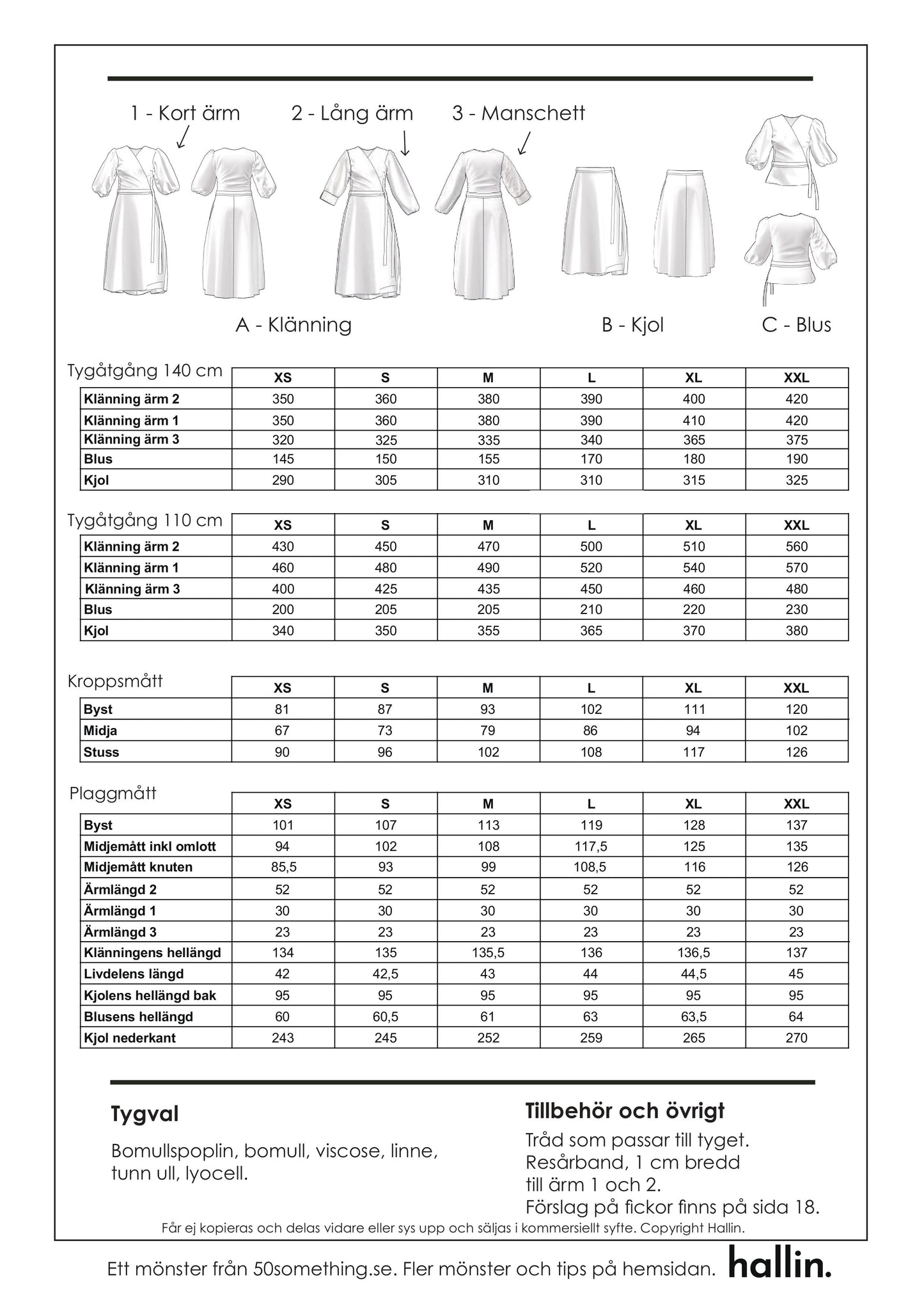 Symönster Klänning, Blus & Kjol Nanna