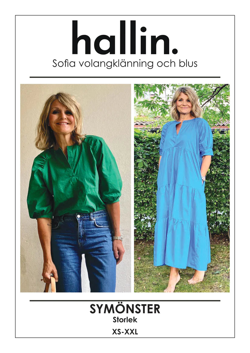 Mönsterpaket - Klänning Sofia Marinblå